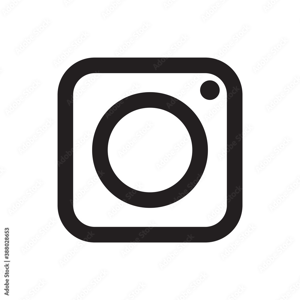 Camera icon isolated on white. Camera icon for web site logo, social media and network app and design logo. Creative camera icon and logo concept, instagram vector Camera icon isolated on white. Camera icon for web site logo, social media and network app and design logo. Creative camera icon and logo concept, instagram vector
