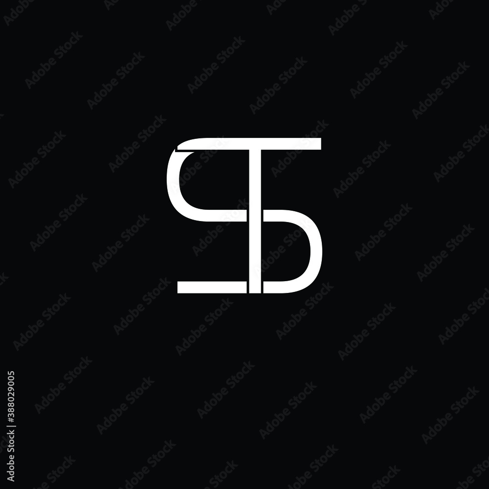 Creative Professional Trendy and Minimal Letter ST Logo Design in Black and White Color, Initial Based Alphabet Icon Logo in Editable Vector Format Creative Professional Trendy and Minimal Letter ST Logo Design in Black and White Color, Initial Based Alphabet Icon Logo in Editable Vector Format