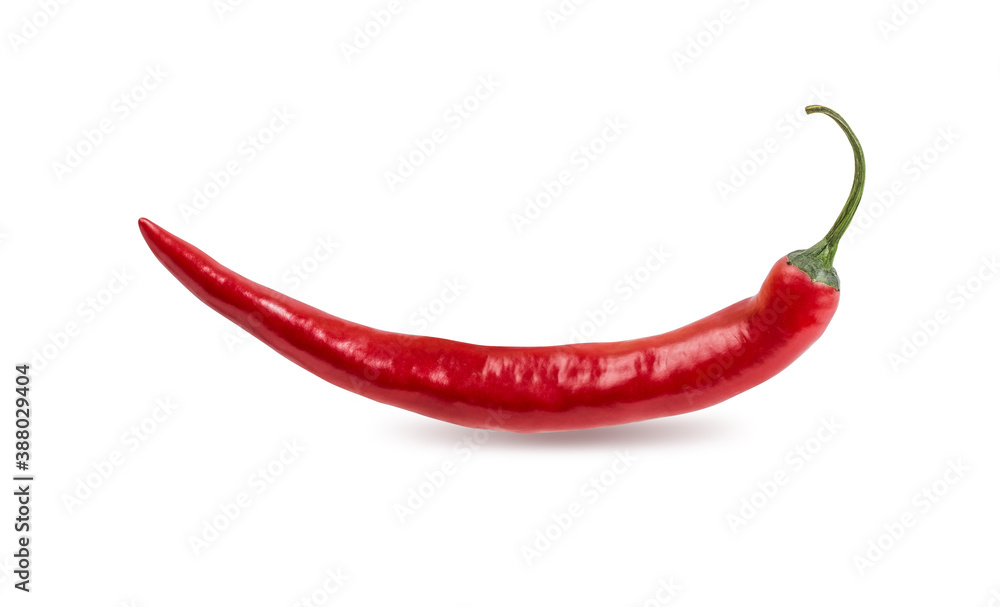 Pepper isolated on white background with clipping path