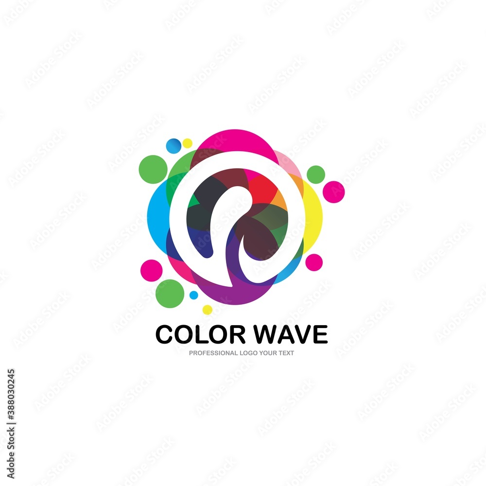 color wave with arrow logo design concept, business direction in the form of an arrow vector illustration
