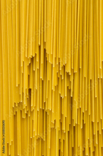 Uncooked, raw, traditional spaghetti,pasta background,vertical image
