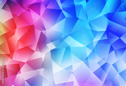 Light Multicolor vector polygon abstract backdrop.