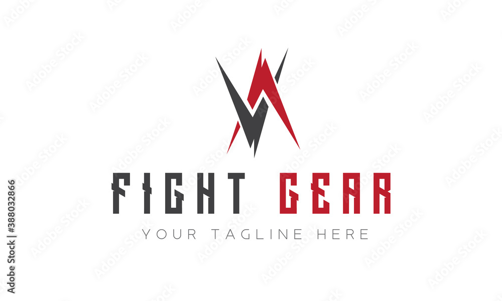 MMA, Gym, Taekwondo, Muay Thai Fight Gear Sports Vector Template Abstract Logo Design