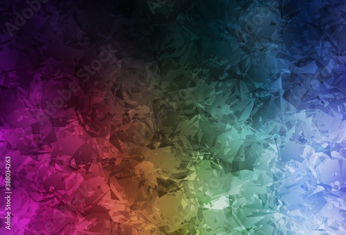 Dark Multicolor vector abstract background with roses, flowers.