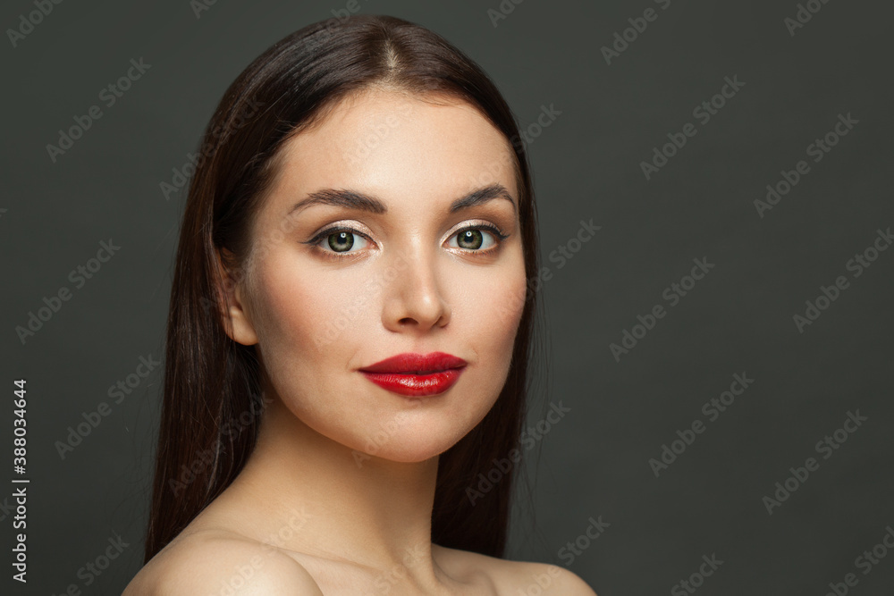 Perfect young woman face close up Perfect young woman face close up
