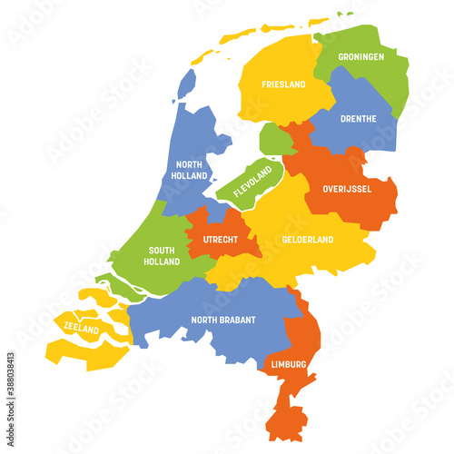 Netherlands - map of provinces