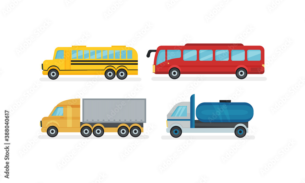 Urban Cars or Automobile as Wheeled Motor Vehicle Used for Transportation Vector Set Urban Cars or Automobile as Wheeled Motor Vehicle Used for Transportation Vector Set
