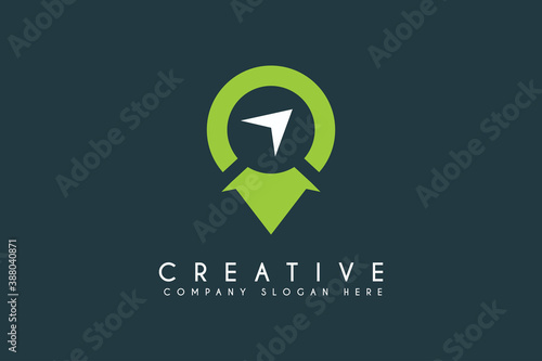 Global Positioning System icon template. Navigation mark. Spot sign vector illustration.