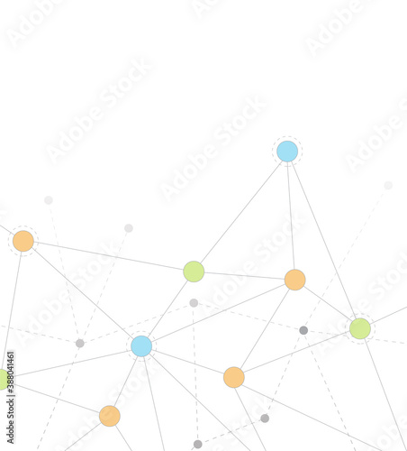 Network abstract connection isolated on white background. Network technology background with dots and lines. Ai background. Modern abstract concept. Ai vector, network technology