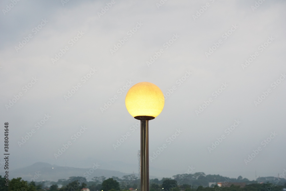Lamp post on the background