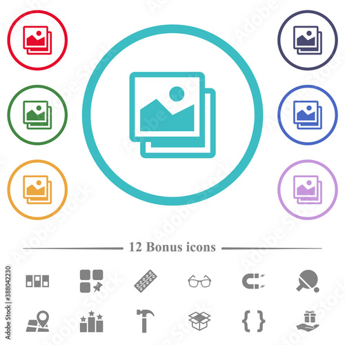 Free Download Pictures flat color icons in circle shape outlines - GFXLoad
