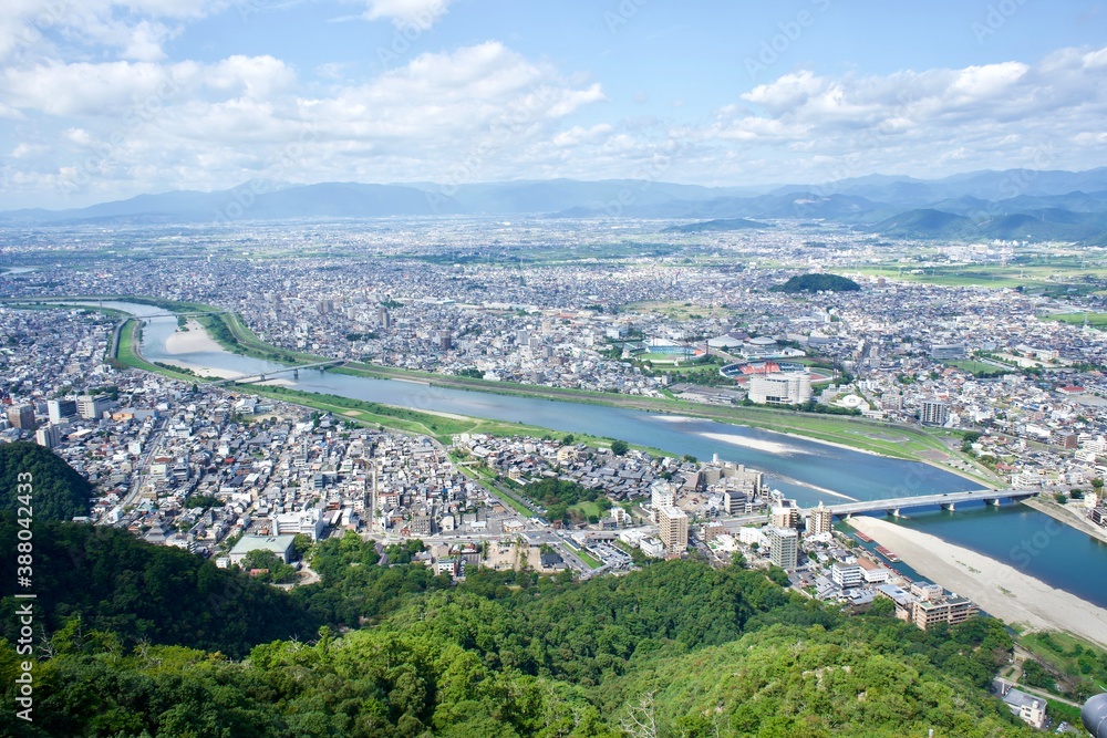 The beautiful city view in Gifu.