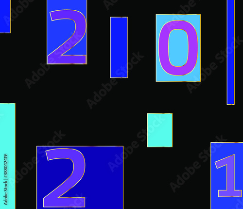 beautiful background with squares. Happy new year to 2021. vector graphics