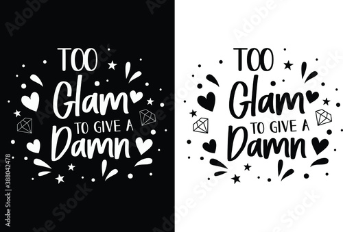 Too glam to give a damn  -Christian cross with Bible verse, Christian Runner Bible Verse Women's t-shirt Design, Bible quote, Inspirational Motivational Quote