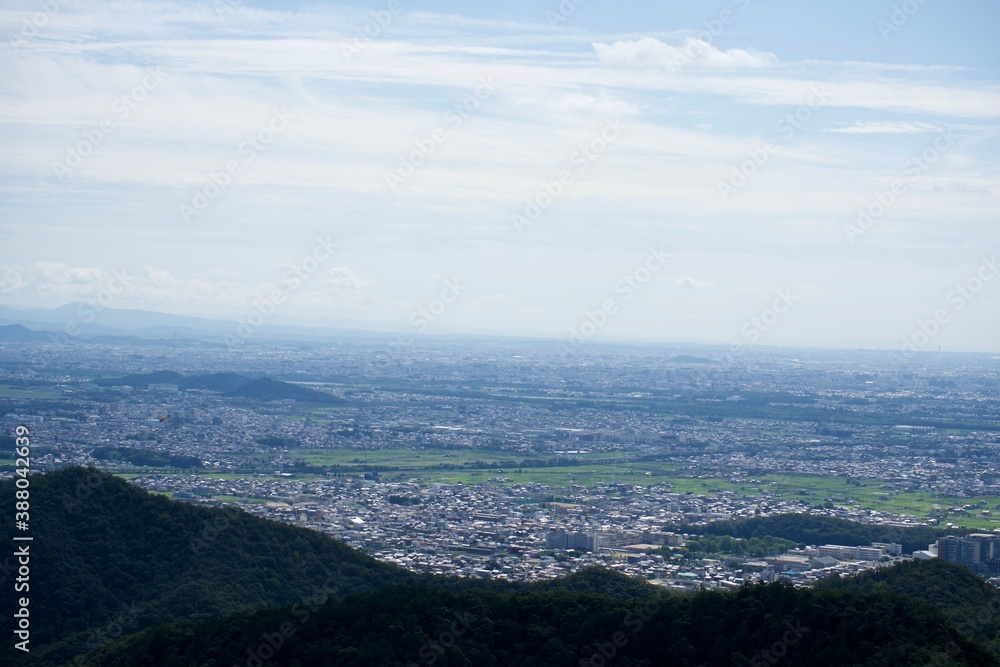 The Gifu city from a mountain.