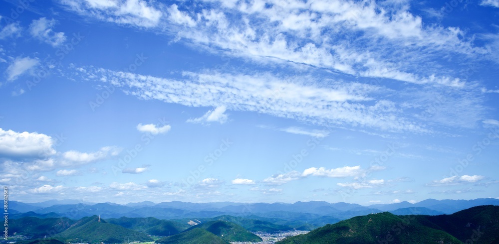 The beautiful landscape with clouds in Japan.