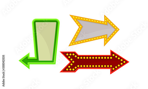 Classic American Signboards and Advertising Billboards Vector Set