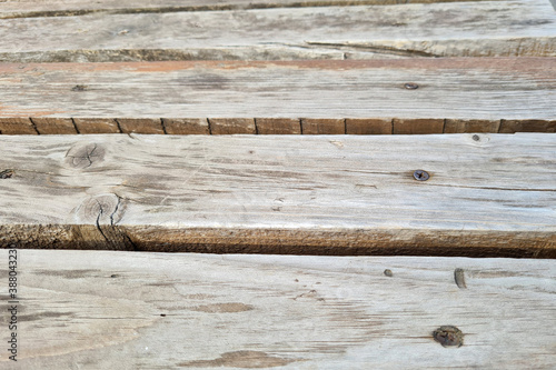 Texture of old wooden gray bench abstract background.