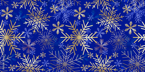 Christmas card. Snowflakes Winter seamless pattern