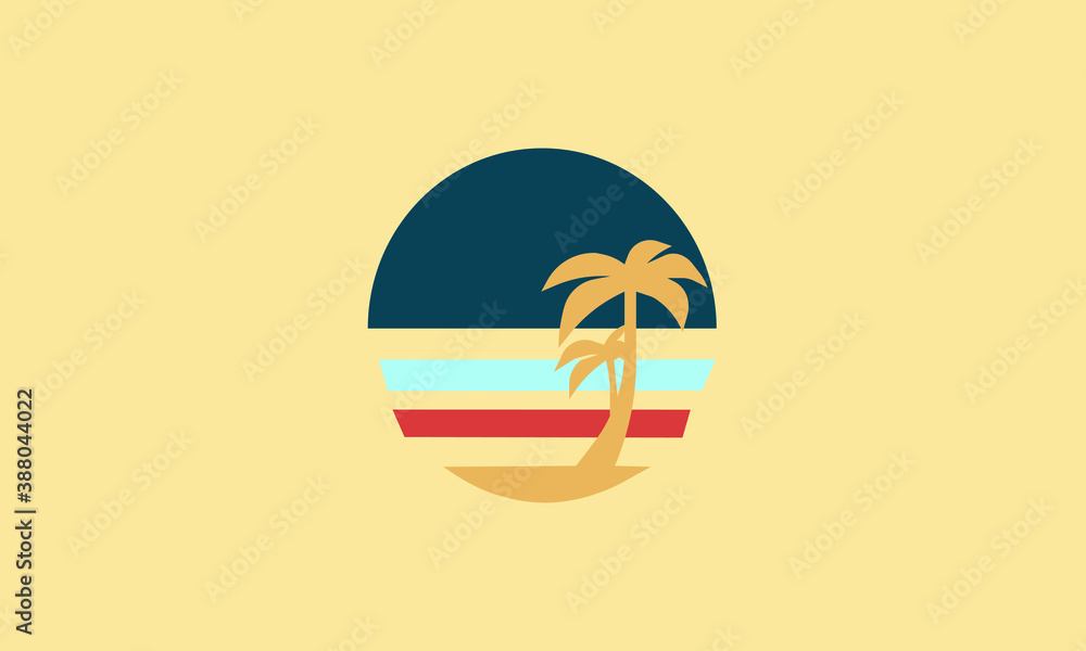 illustration of black silhouette of two palm trees and a hammock on an island illustration of black silhouette of two palm trees and a hammock on an island