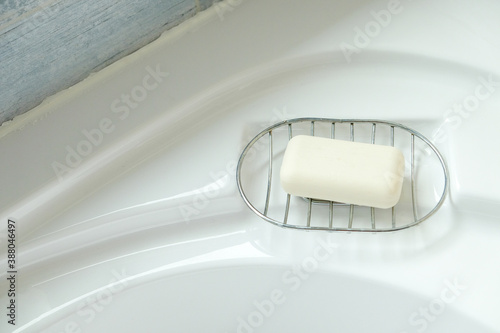 Soap at the sink in the bathroom, need to wash your hands