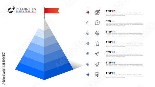 Infographic design template. Creative concept with 7 steps