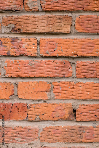 old red brick wall background negative space portrait orientation
