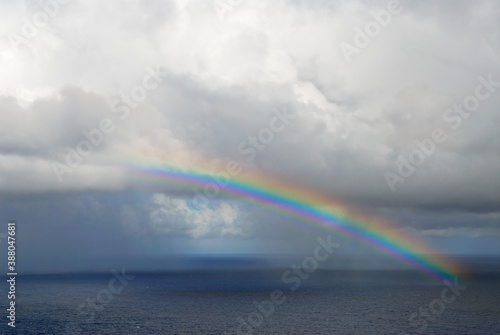 Rainbow before the Kalanikaula sacred Kukui Grove