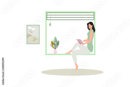 people reading or students studying and preparing for examination. Book lovers, readers, modern literature fans isolated on white background. Flat cartoon vector illustration.