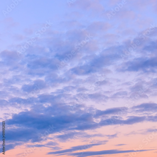 Sky with clouds at sunset