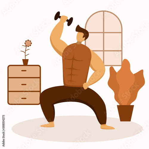 vector flat illustrtion of sports people