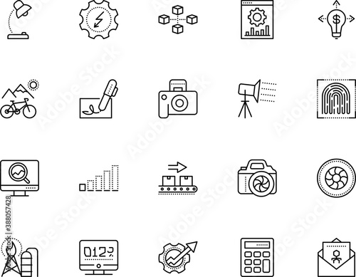 technology vector icon set such as: mechanical, stage, recharge, wifi, manufacture, thin, chain, refinery, math, contract, desktop, setting, artistic, agreement, picture, pen, vietnamese, capture