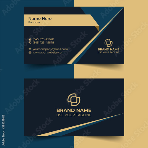 Dark Color Business Card Design