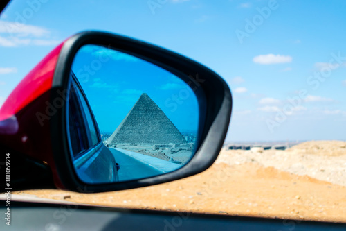 Pyramid on a mirror