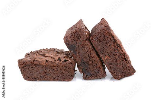 three baked brownnies