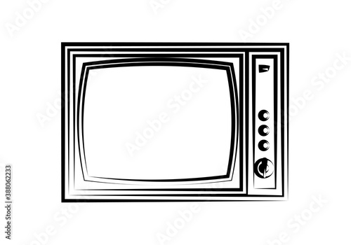 Televisión antigua y retro clásico.