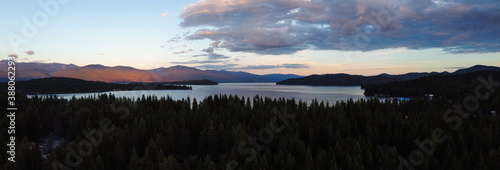 Moody Clouds Over the Lake