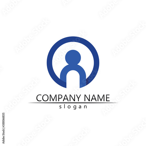 people Community,care group network and social icon design logo and template