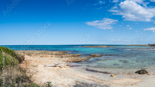 Beach hike to the Torre Guaceto in Apulia  Italy through the maritime nature reserve