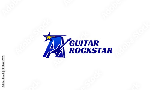 letter A electric guitar alphabet logo Free Download letter A electric guitar alphabet logo - GFXLoad