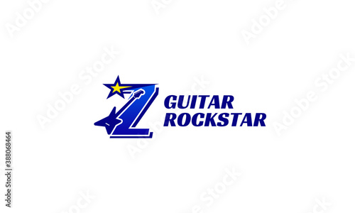 Free Download letter Z electric guitar alphabet logo - GFXLoad