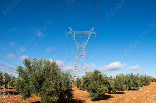 Torres metálicas de alta tensión eléctrica photo