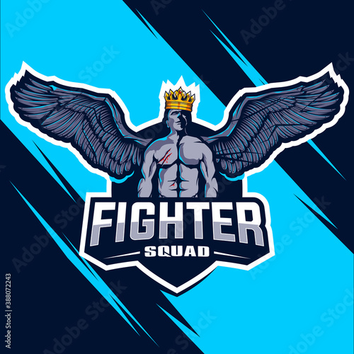 King fighter esport logo design