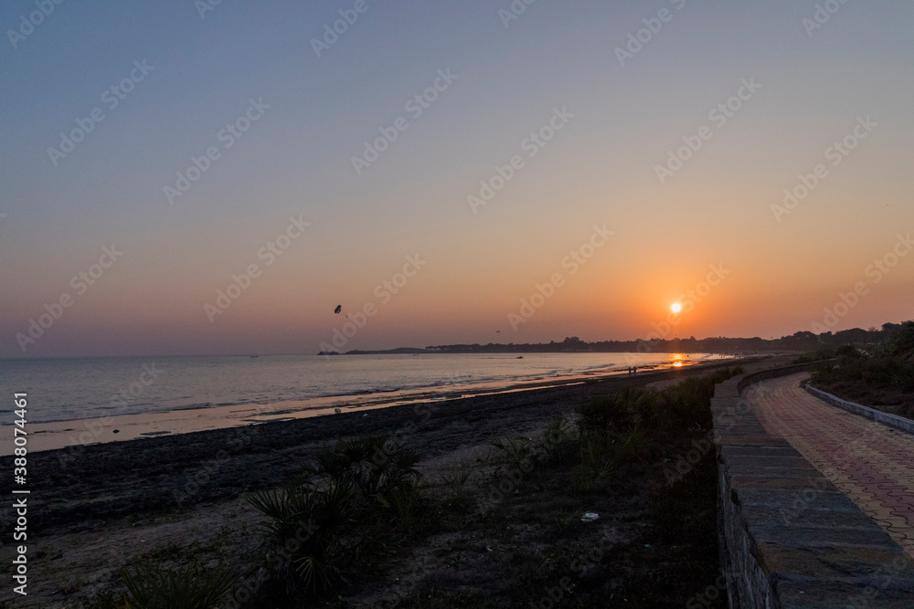 Obraz premium Various viewsof the Nagoa Beach, Diu