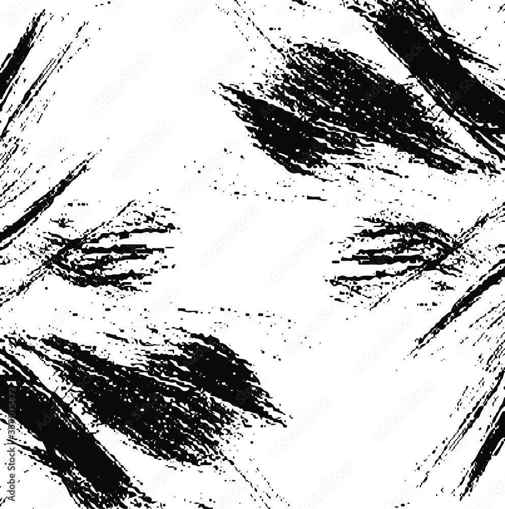 Obraz premium Vector brush sroke texture. Distressed uneven grunge background. Abstract distressed vector illustration. Overlay over any design to create interesting effect and depth. Black isolated on white. EPS10
