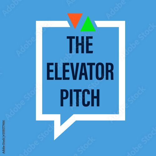 The elevator pitch design. Clipart image. illustration. Clipart image.