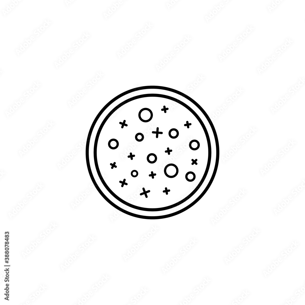 Petri dish line icon. Clipart image isolated on white background. Petri dish line icon. Clipart image isolated on white background.