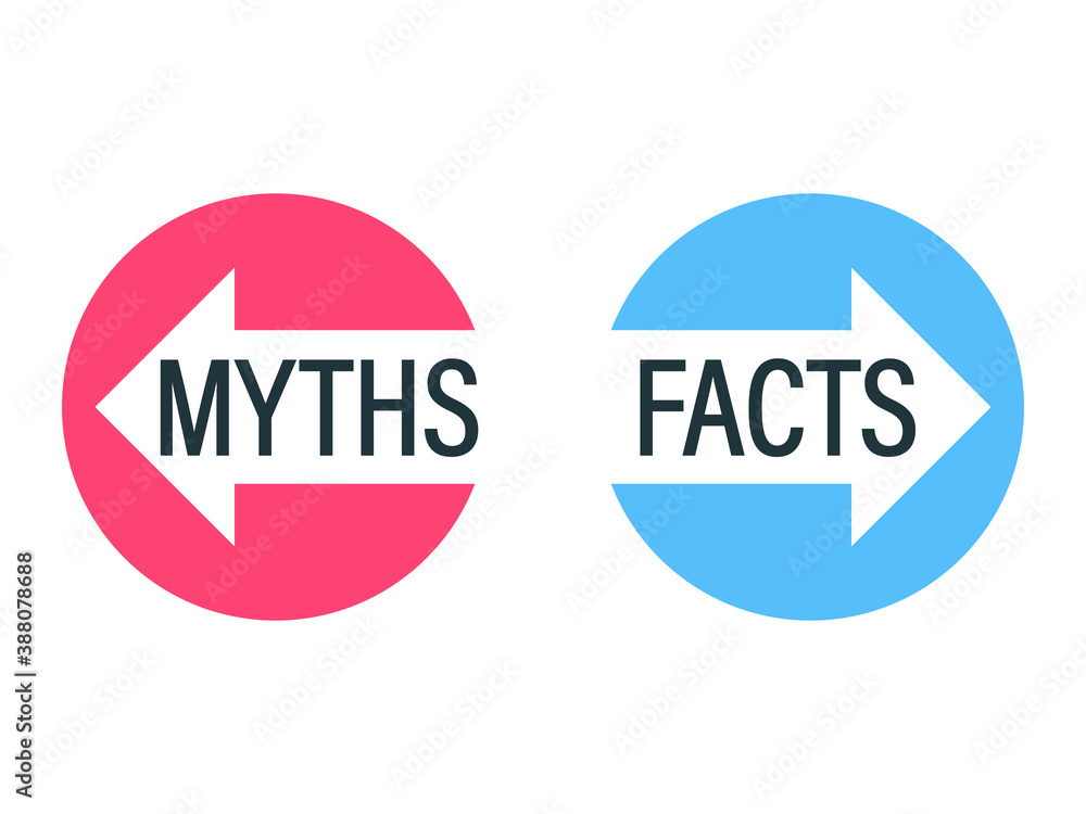Facts vs Myths concept. Clipat image. Facts vs Myths concept. Clipat image.