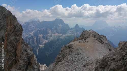 Italia Dolomity Góry Montagnes Clouds Chmury