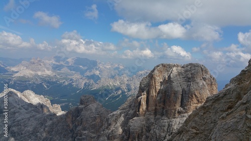 Italia Dolomity Góry Montagnes Clouds Chmury